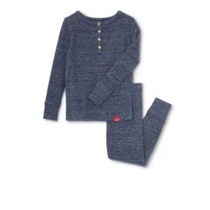 Levis Kids Classic Size 6 Pajama Set Long Sleeve Henley Shirt & Pants Blue Warm